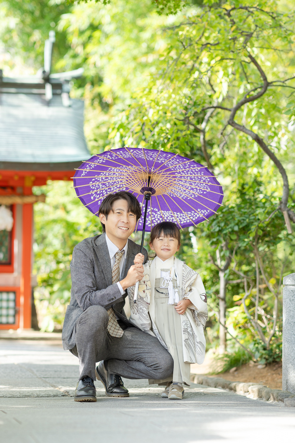 生田神社参道での写真