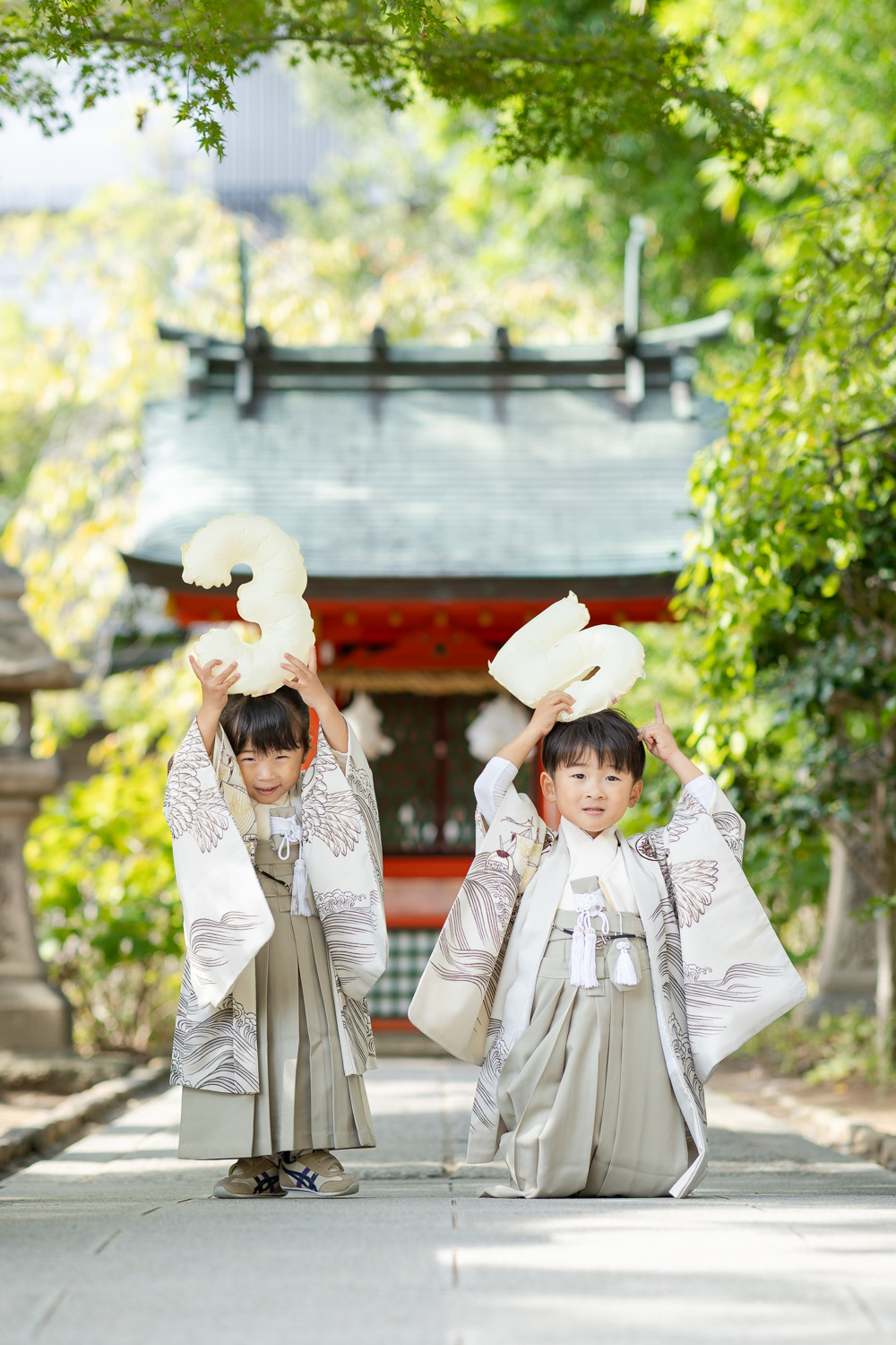 生田神社参道での写真
